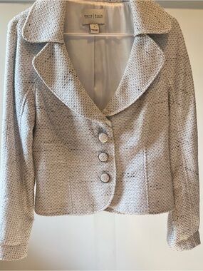 White House Black Market Light Gray Textured Women's Blazer